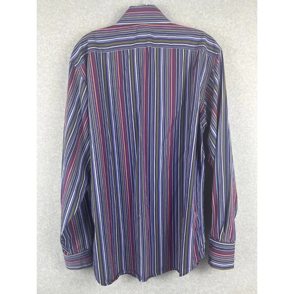 Banana Republic Shirt Men's Size Large Blue‎ Striped